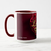 Romantisches rotes Rosenherz "Liebe dich für immer Tasse (Links)