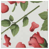 Romantisches rotes Rosenlaub Botanischer Garten Bl Stoff (Nahaufnahme)