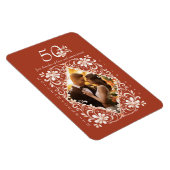 Romantisches Rotes Rot 50 Jubiläum Foto Magnet (Rechte Seite)
