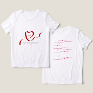 Romantisches rotes Wasserfarben-Herzen Weißes T-Sh Tri-Blend Shirt