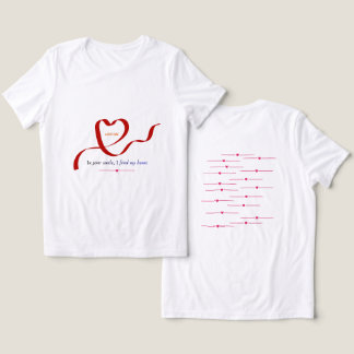 Romantisches rotes Wasserfarben-Herzen Weißes T-Sh Tri-Blend Shirt