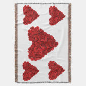 Romantisches Rotherz Muster Blanket Decke (Vorderseite Vertikal)