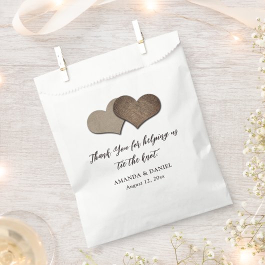 Romantisches rustikales Land Danke Hochzeit Geschenktütchen (Ausgeschnitten)