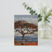 Romantisches Safari-Afrika-Brautparty Einladung (Stehend Vorderseite)