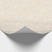 Romantisches SahneBlumen-Muster Geschenkpapier (Ecke)