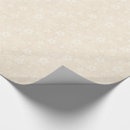Romantisches SahneBlumen-Muster Geschenkpapier