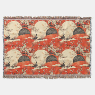 Romantisches Sakura-Kimono-Paar-Muster (1) Decke