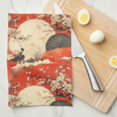 Romantisches Sakura-Kimono-Paar-Muster (1) Geschirrtuch (Viertel Falte)