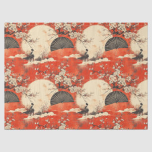 Romantisches Sakura-Kimono-Paar-Muster (1) Seidenpapier