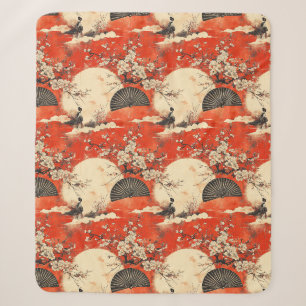 Romantisches Sakura-Kimono-Paar-Muster (1) Sherpadecke