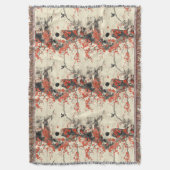 Romantisches Sakura-Kimono-Paar-Muster (2) Decke (Vorderseite Vertikal)