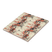 Romantisches Sakura-Kimono-Paar-Muster (2) Fliese (Seite)