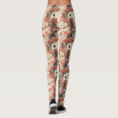 Romantisches Sakura-Kimono-Paar-Muster (2) Leggings (Rückseite)