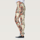 Romantisches Sakura-Kimono-Paar-Muster (2) Leggings (Links)