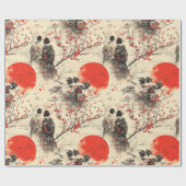 Romantisches Sakura-Kimono-Paar-Muster (3) Geschenkpapier (Flach)
