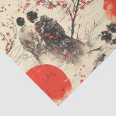 Romantisches Sakura-Kimono-Paar-Muster (3) Seidenpapier (Detail)