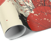 Romantisches Sakura-Kimono-Paar-Muster (4) Geschenkpapier (Rolleneckpunkt)