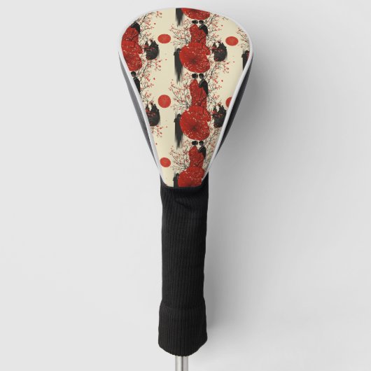 Romantisches Sakura-Kimono-Paar-Muster (4) Golf Headcover (Vorderseite)