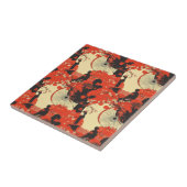 Romantisches Sakura-Kimono-Paar-Muster (5) Fliese (Seite)