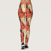 Romantisches Sakura-Kimono-Paar-Muster (5) Leggings (Rückseite)