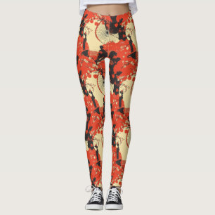 Romantisches Sakura-Kimono-Paar-Muster (5) Leggings