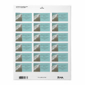 Romantisches Sand Hearts Beach Address Label Adressaufkleber (Vorne)