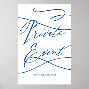 Romantisches Sapphire Blue Private Event Poster