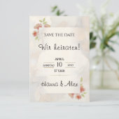 Romantisches Save the Date - Pastel (Stehend Vorderseite)