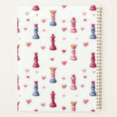 Romantisches Schach-Herzen Valentinstag Planer (Rückseite)