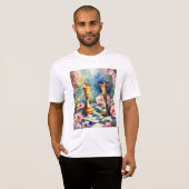 "Romantisches Schach im Blut - Wasserfarbstil" T-Shirt (Vorne ganz)