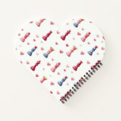 Romantisches Schachherzen Valentinstag Notizblock (Rückseite)
