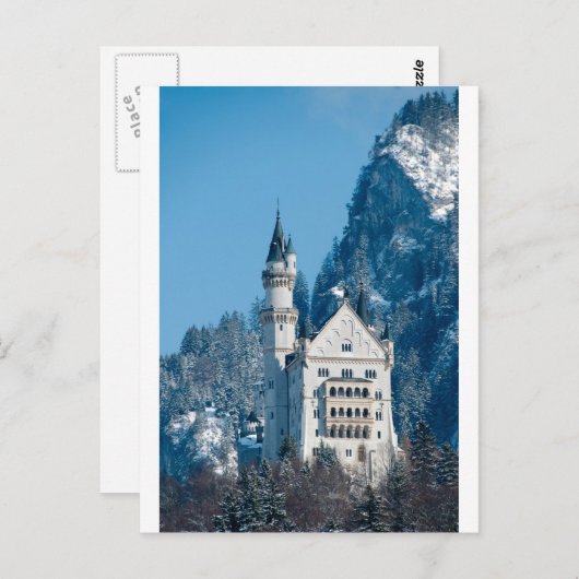 Romantisches Schloss Postkarte (Vorne/Hinten)