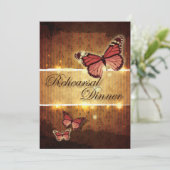 Romantisches Schmetterling Hochzeit im Herbst Prob Einladung (Stehend Vorderseite)