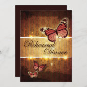 Romantisches Schmetterling Hochzeit im Herbst Prob Einladung (Vorne/Hinten)