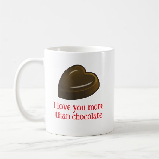 Romantisches Schokoladenherz Kaffeetasse (Links)
