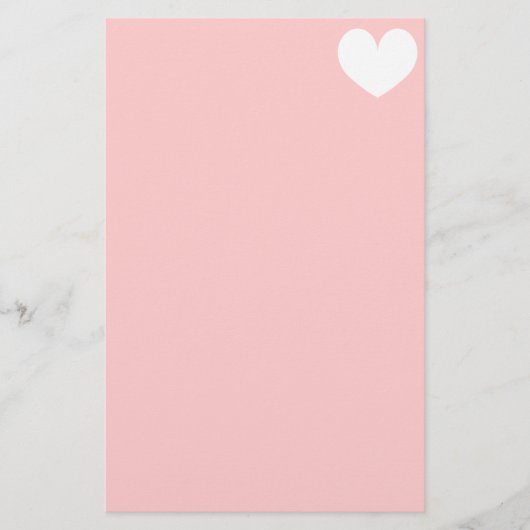 Romantisches Schreibpapier | Herzmonogramm Briefpapier (Vorderseite)
