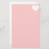 Romantisches Schreibpapier | Herzmonogramm Briefpapier (Vorne/Hinten)