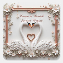 🤍 Romantisches Schwan-Paar Florale Hochzeitstheme