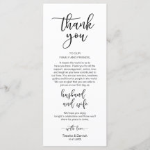 Romantisches Schwarz, Platzierung Dankeschön Karte