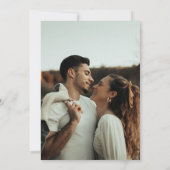 Romantisches Schwarz-Script-Foto Hochzeit Einladung (Rückseite)