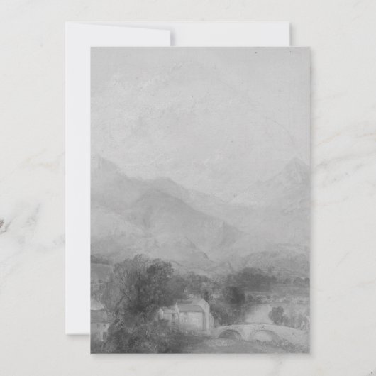 Romantisches Schwarz und Weiß Elegante Klassisches Einladung (Rückseite)