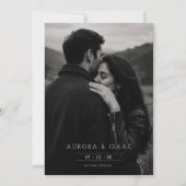 Romantisches Schwarz-Weiß-Foto Save The Date (Vorderseite)