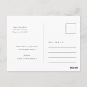 Romantisches Schwarz-Weiß-Foto Weihnachten Postkarte (Rückseite)