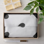 Romantisches Schwarz-Weiß-Herz Niedlich für Paare Seidenpapier (Geschenk)