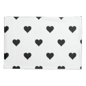 Romantisches Schwarz-Weiß-Herz perfekt für Paare Kissenbezug (Rückseite)