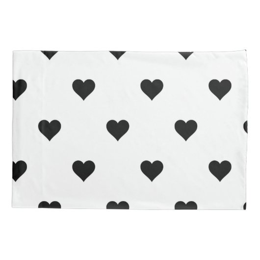 Romantisches Schwarz-Weiß-Herz perfekt für Paare Kissenbezug (Rückseite)