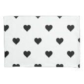 Romantisches Schwarz-Weiß-Herz perfekt für Paare Kissenbezug (Vorderseite)