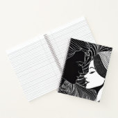 Romantisches Schwarz-Weiß-Silhouette Notizblock (Innenseite)