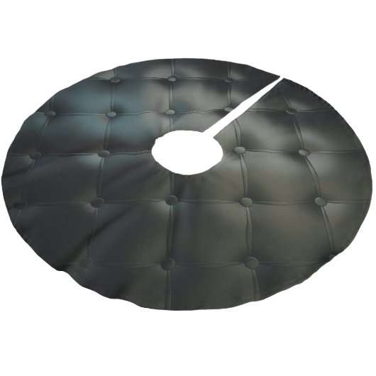 Romantisches schwarzes schönes Leder Polyester Weihnachtsbaumdecke (Schrägansicht)