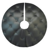 Romantisches schwarzes schönes Leder Polyester Weihnachtsbaumdecke (Vorderseite)